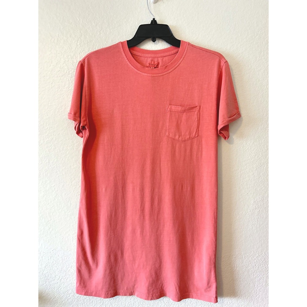 Thread & Supply Strawberry Pink Cotton Pocket Tee Shirt Tunic Medium